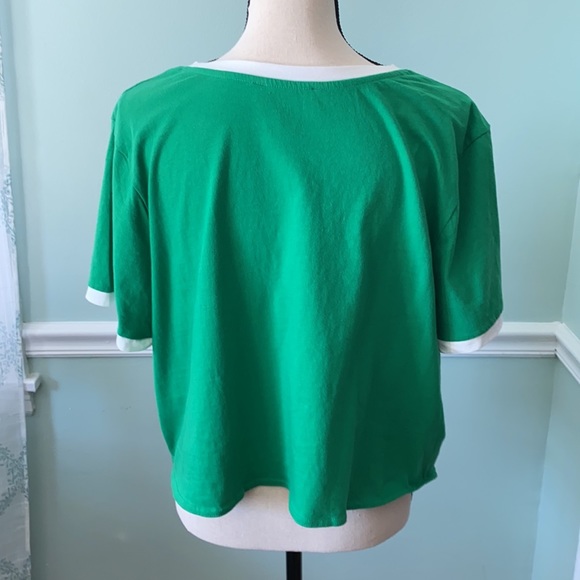 Forever 21 green tie front shirt Size 2XL - Picture 4 of 6